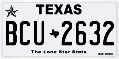 TX license plate BCU2632