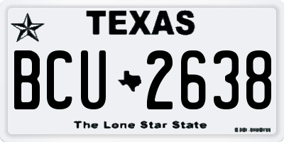 TX license plate BCU2638