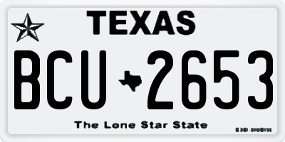 TX license plate BCU2653