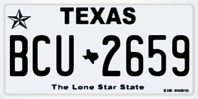 TX license plate BCU2659