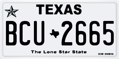 TX license plate BCU2665