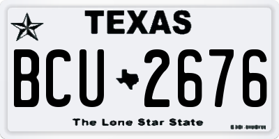 TX license plate BCU2676