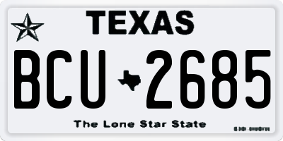 TX license plate BCU2685