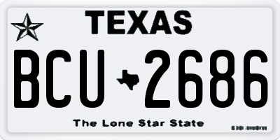 TX license plate BCU2686