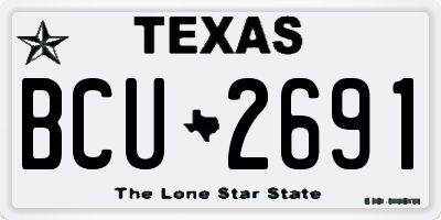 TX license plate BCU2691