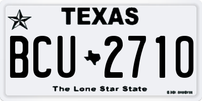 TX license plate BCU2710
