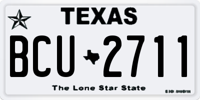 TX license plate BCU2711