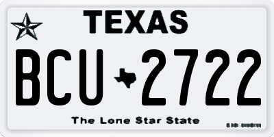 TX license plate BCU2722