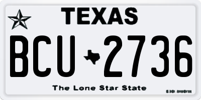 TX license plate BCU2736