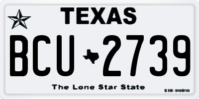 TX license plate BCU2739