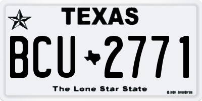 TX license plate BCU2771