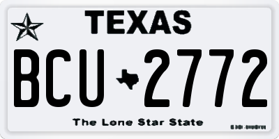 TX license plate BCU2772
