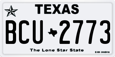 TX license plate BCU2773