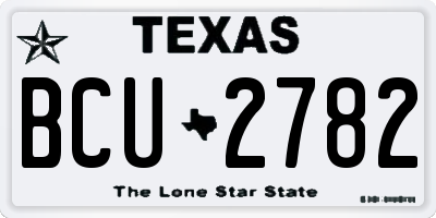 TX license plate BCU2782