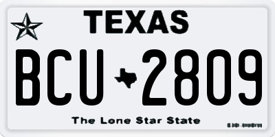 TX license plate BCU2809