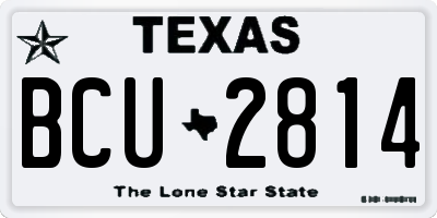 TX license plate BCU2814