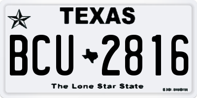 TX license plate BCU2816