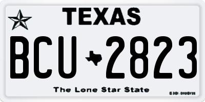 TX license plate BCU2823