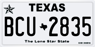 TX license plate BCU2835