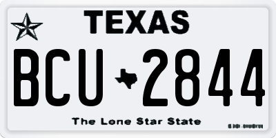 TX license plate BCU2844