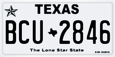 TX license plate BCU2846