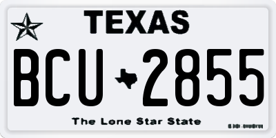 TX license plate BCU2855