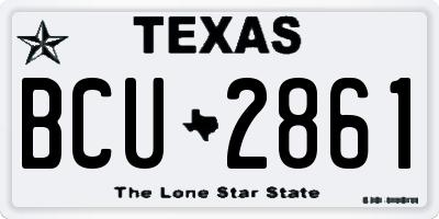 TX license plate BCU2861