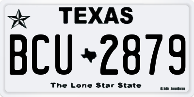 TX license plate BCU2879