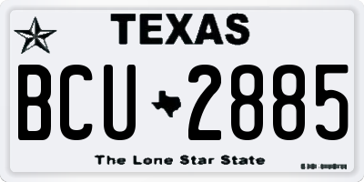 TX license plate BCU2885