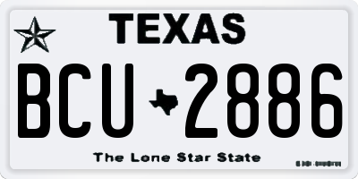 TX license plate BCU2886