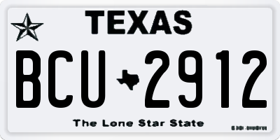 TX license plate BCU2912