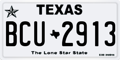 TX license plate BCU2913