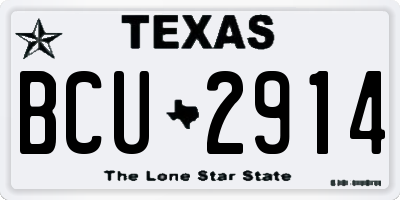 TX license plate BCU2914