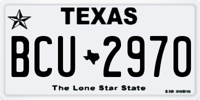 TX license plate BCU2970