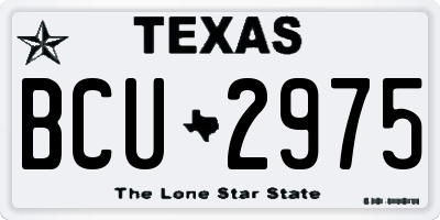 TX license plate BCU2975