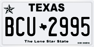TX license plate BCU2995