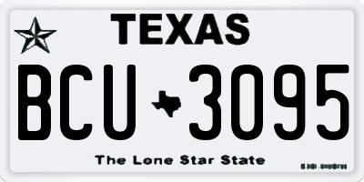 TX license plate BCU3095