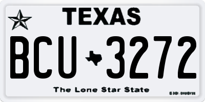 TX license plate BCU3272