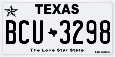 TX license plate BCU3298