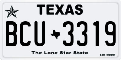 TX license plate BCU3319