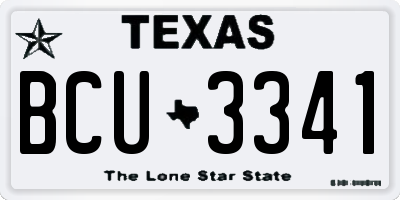 TX license plate BCU3341