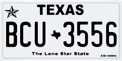 TX license plate BCU3556