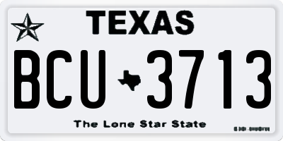 TX license plate BCU3713