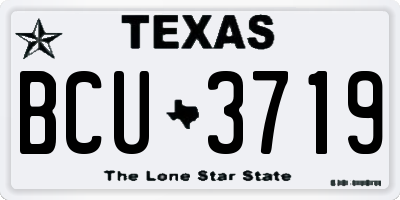 TX license plate BCU3719