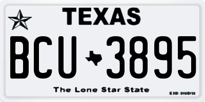 TX license plate BCU3895