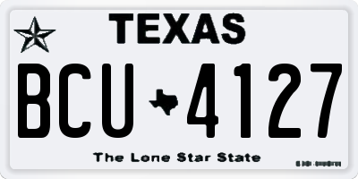 TX license plate BCU4127