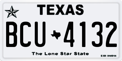 TX license plate BCU4132