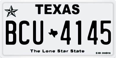 TX license plate BCU4145