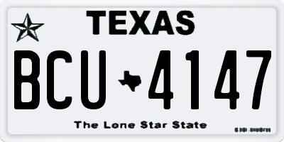 TX license plate BCU4147