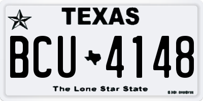 TX license plate BCU4148